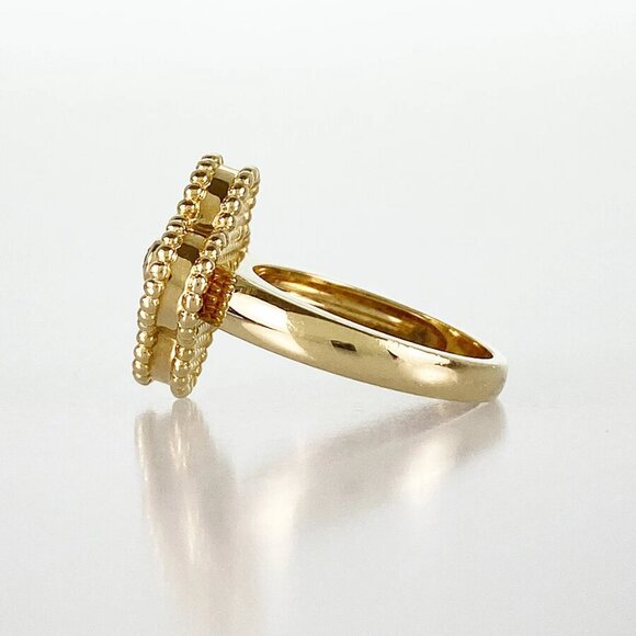 Van Cleef & Arpels Vintage Alhambra VCARA41148 Yellow gold Shell diamond Ring - Picture 2 of 14